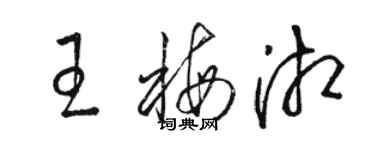 駱恆光王梅湘草書個性簽名怎么寫