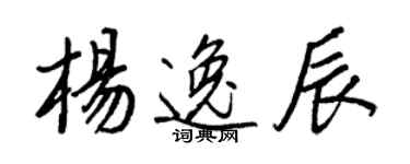 王正良楊逸辰行書個性簽名怎么寫