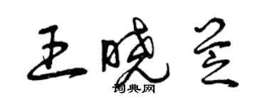 曾慶福王曉芝草書個性簽名怎么寫