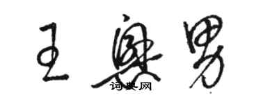 駱恆光王興男草書個性簽名怎么寫