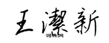 王正良王潔新行書個性簽名怎么寫