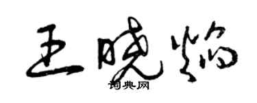 曾慶福王曉焰草書個性簽名怎么寫