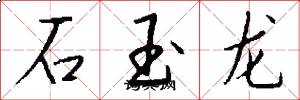 石玉龍怎么寫好看