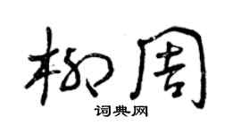 曾慶福柳周草書個性簽名怎么寫