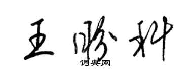 梁錦英王盼科草書個性簽名怎么寫