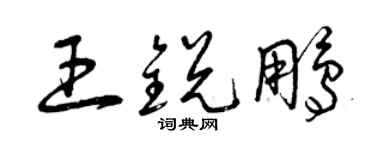 曾慶福王銳鵬草書個性簽名怎么寫