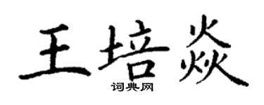 丁謙王培焱楷書個性簽名怎么寫