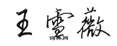 駱恆光王雪薇行書個性簽名怎么寫