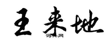 胡問遂王來地行書個性簽名怎么寫