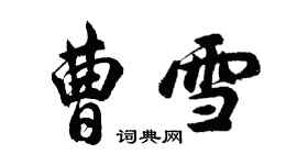 胡問遂曹雪行書個性簽名怎么寫