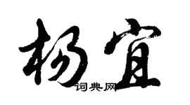 胡問遂楊宜行書個性簽名怎么寫