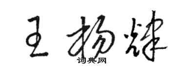 駱恆光王楊輝草書個性簽名怎么寫