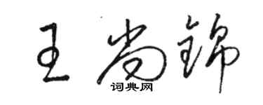 駱恆光王尚錦草書個性簽名怎么寫