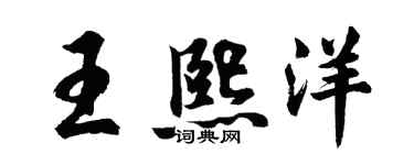 胡問遂王熙洋行書個性簽名怎么寫