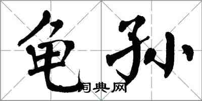 翁闓運龜孫楷書怎么寫