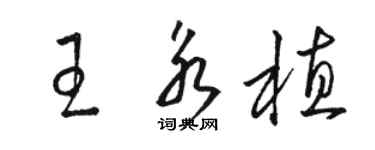 駱恆光王永植草書個性簽名怎么寫
