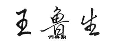 駱恆光王魯生行書個性簽名怎么寫