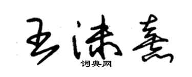 朱錫榮王沫熹草書個性簽名怎么寫