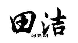 胡問遂田潔行書個性簽名怎么寫