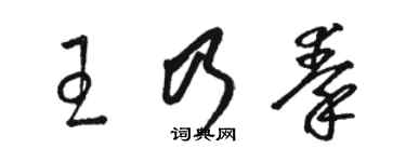 駱恆光王乃秦草書個性簽名怎么寫