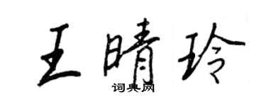 王正良王晴玲行書個性簽名怎么寫