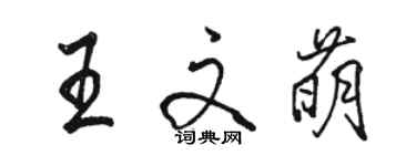 駱恆光王文萌行書個性簽名怎么寫