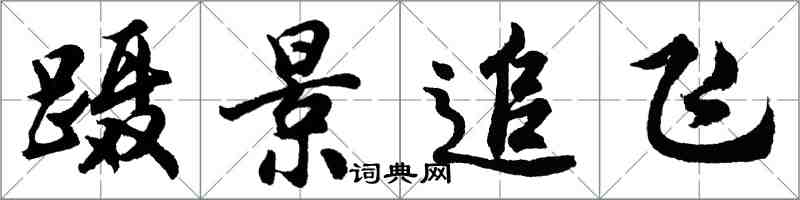 胡問遂躡景追飛行書怎么寫