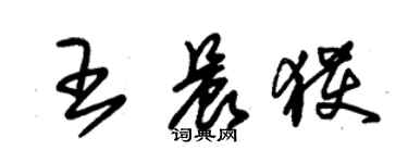 朱錫榮王晨獲草書個性簽名怎么寫