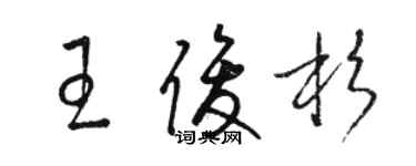 駱恆光王俊杉草書個性簽名怎么寫