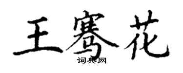 丁謙王騫花楷書個性簽名怎么寫