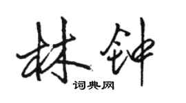 駱恆光林鐘行書個性簽名怎么寫
