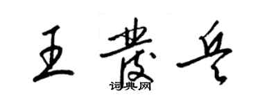 梁錦英王發兵草書個性簽名怎么寫