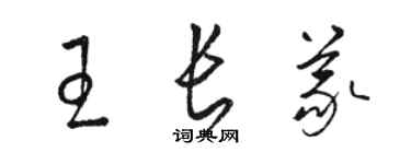 駱恆光王長義草書個性簽名怎么寫