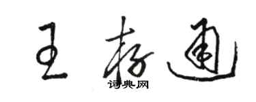 駱恆光王存通草書個性簽名怎么寫