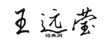 駱恆光王遠瑩行書個性簽名怎么寫