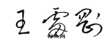 駱恆光王雷剛草書個性簽名怎么寫