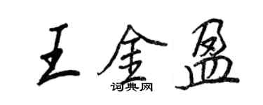 王正良王金盈行書個性簽名怎么寫