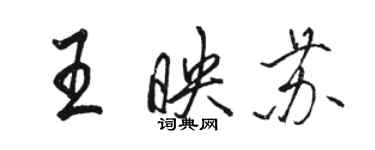 駱恆光王映蘇行書個性簽名怎么寫