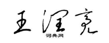 梁錦英王潤亮草書個性簽名怎么寫