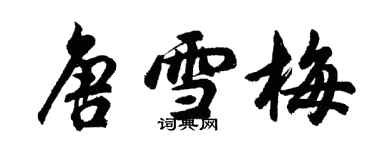 胡問遂唐雪梅行書個性簽名怎么寫