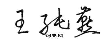 駱恆光王純燕草書個性簽名怎么寫