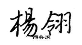 王正良楊翎行書個性簽名怎么寫