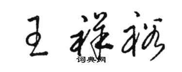 駱恆光王祥裕草書個性簽名怎么寫