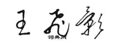 駱恆光王飛影草書個性簽名怎么寫