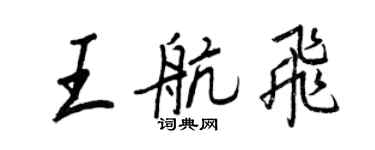 王正良王航飛行書個性簽名怎么寫