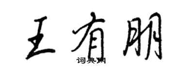 王正良王有朋行書個性簽名怎么寫