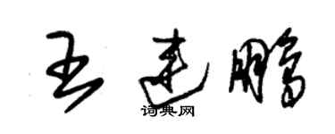 朱錫榮王連鵬草書個性簽名怎么寫