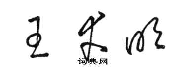 駱恆光王幸明草書個性簽名怎么寫