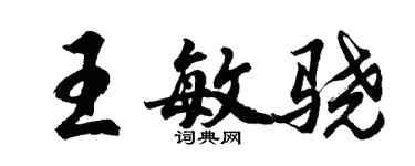 胡問遂王敏驍行書個性簽名怎么寫