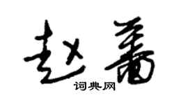 朱錫榮趙薔草書個性簽名怎么寫